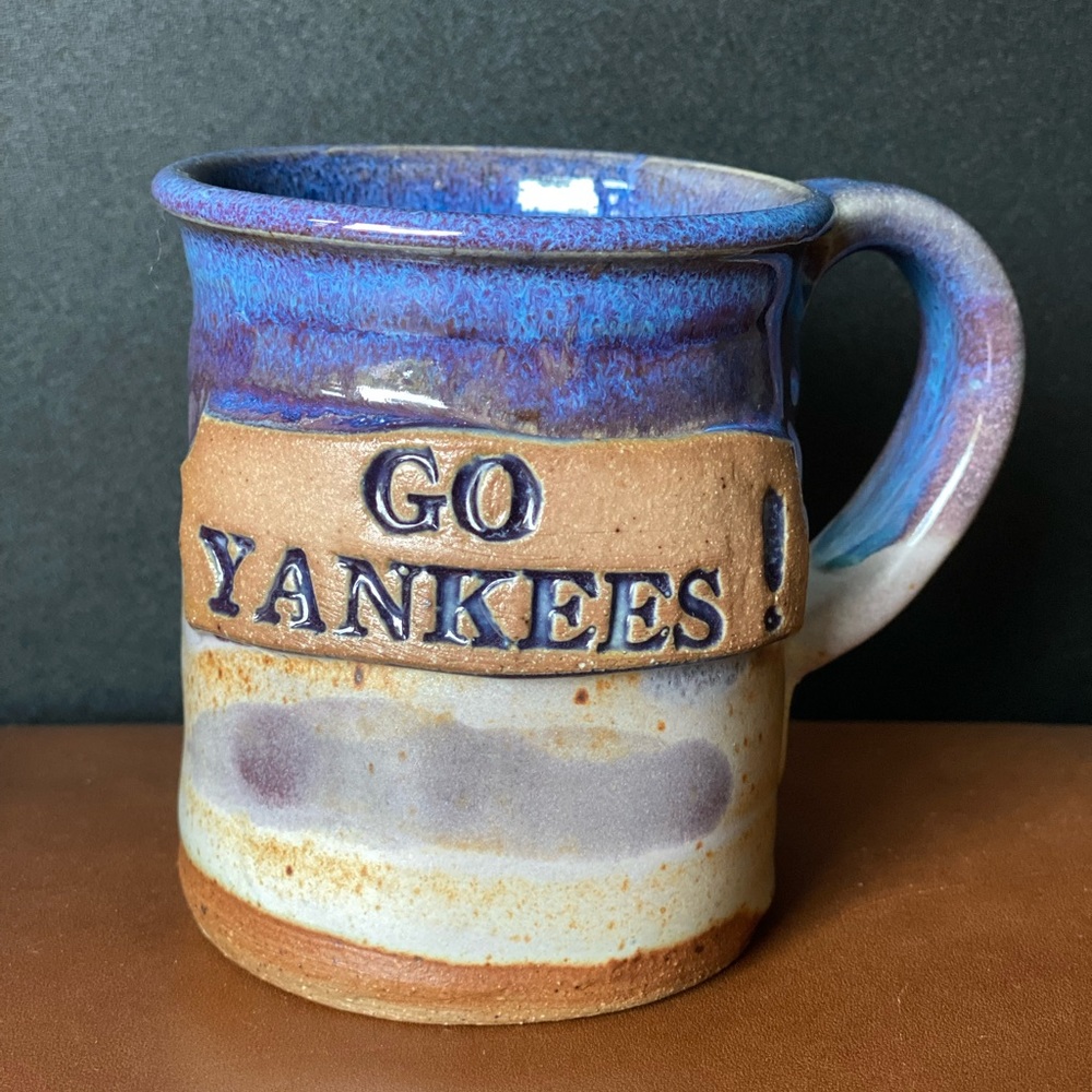 Signed Art Pottery Mug “GO YANKEES!”